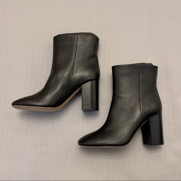 Vince Felton Black Leather Bootie - Picture 1 of 8